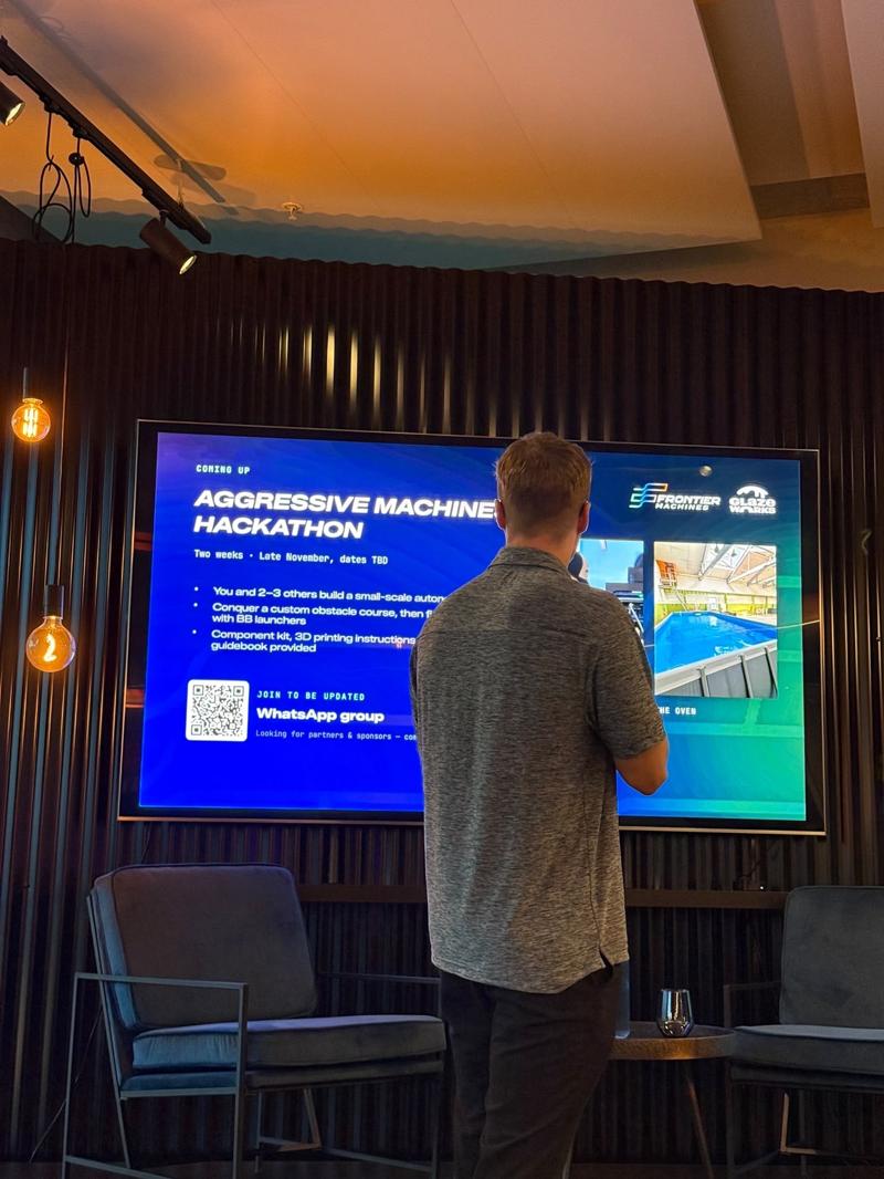 Frontier Sessions #02, Tallinn &mdash; the Aggressive Machines Hackathon announced on stage